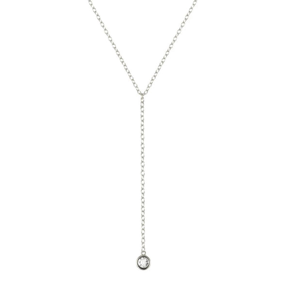 Collier KRISTEL argent et cristal blanc