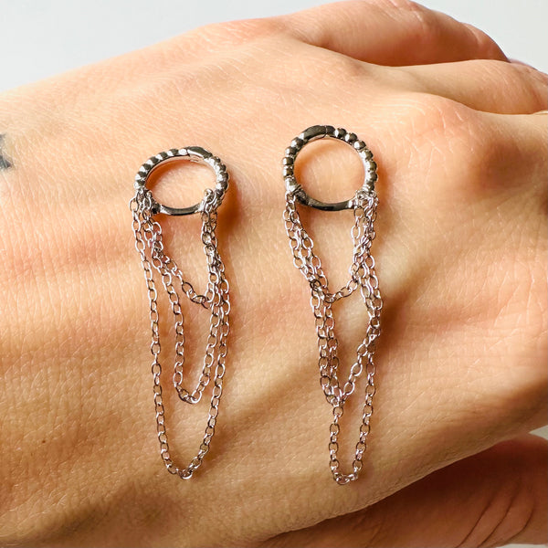 Boucles d’oreilles créoles HENA argent