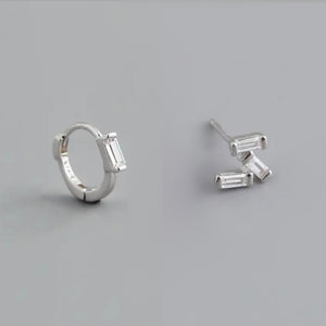 Boucles d’oreilles MINA argent et cristaux blancs