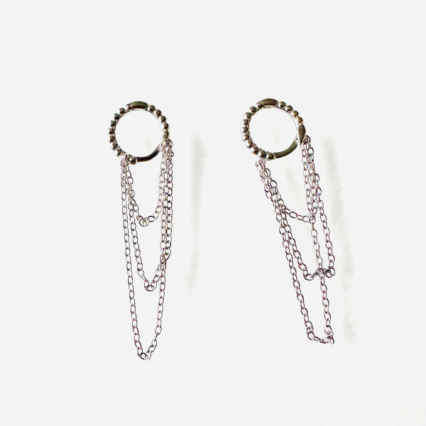 Boucles d’oreilles créoles HENA argent