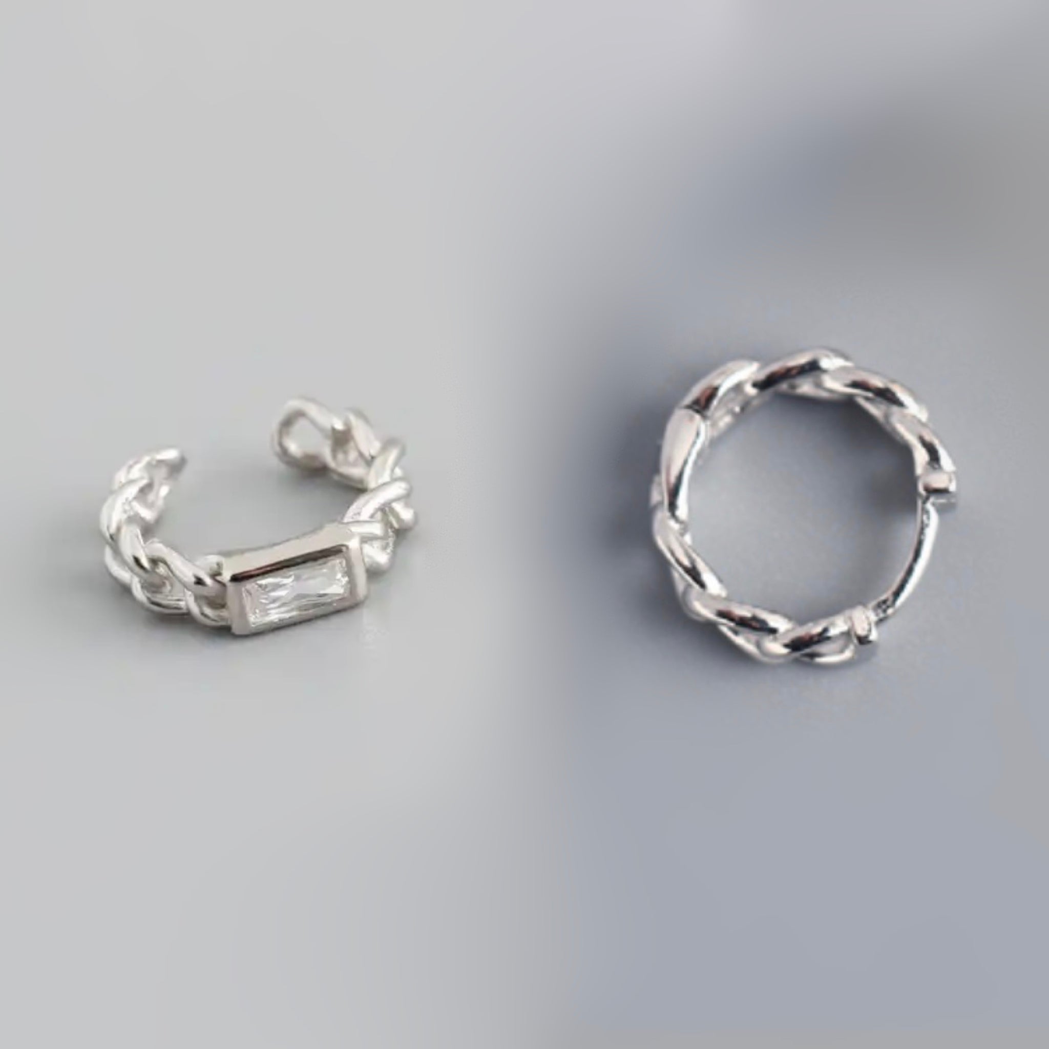 Bijoux d’oreilles SHERIL argent et cristal blanc