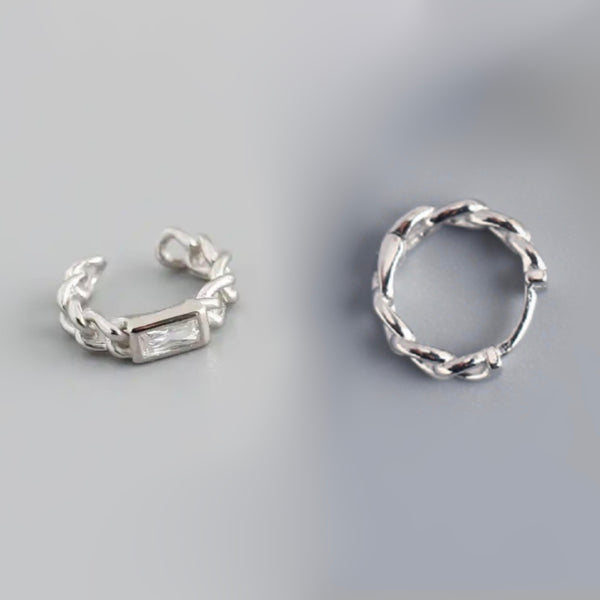 Bijoux d’oreilles SHERIL argent et cristal blanc