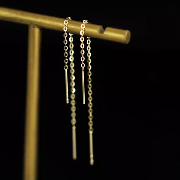 Earrings DLINA yellow gold