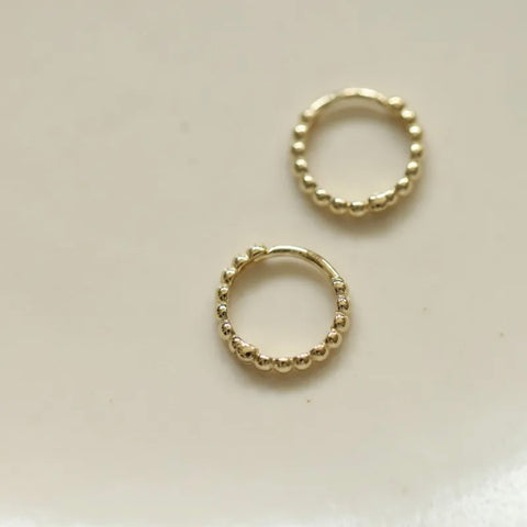 Yellow gold HUPS hoop earrings