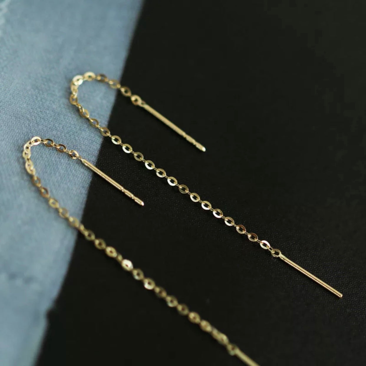 Earrings DLINA yellow gold