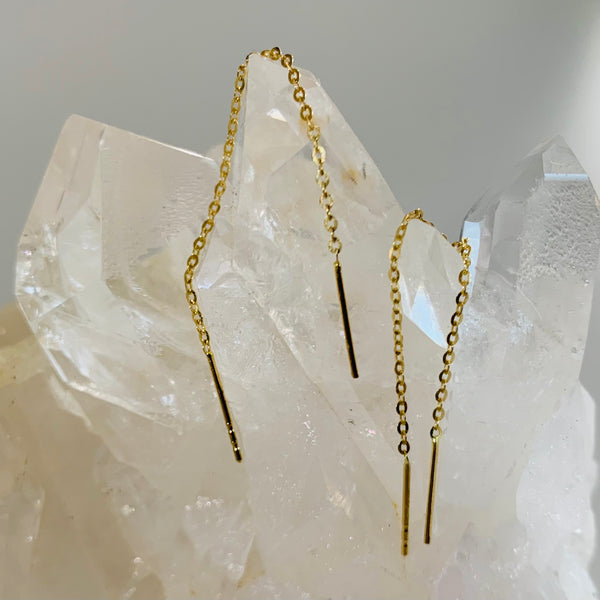 Earrings DLINA yellow gold